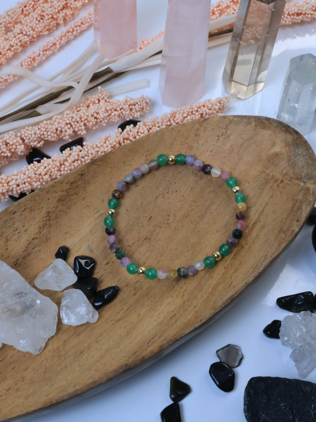 Armband MOON HARMONY mit bunten Turmalin & Aventurin