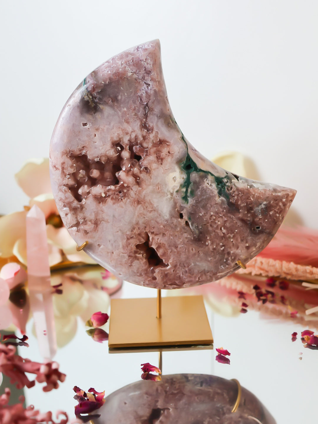 Druzy Pink Amethyst Mond 
