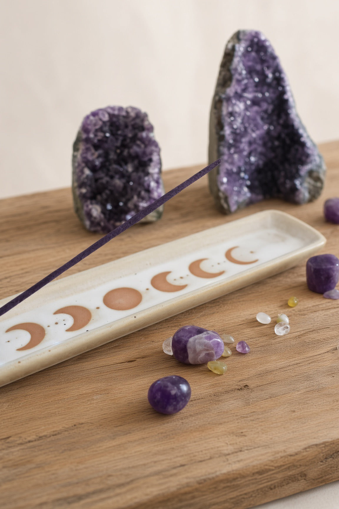 Räucherschale mit Mondphasen