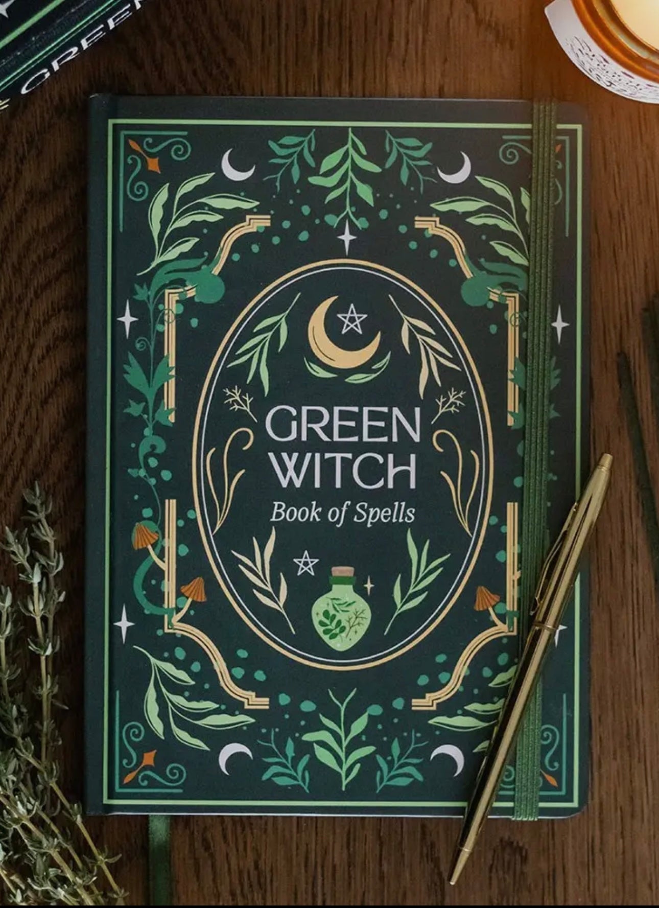 Grüne Hexe A5 Notizbuch